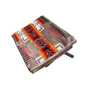NWT Pendleton Chief Joseph Jacquard Beach Towel Khaki 40 ln X 70 in